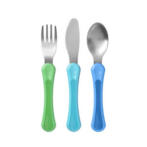Set de 3 premiers couverts en inox - Explora 