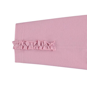 Tee-shirt manches longues uni avec ruché au bout des manches 