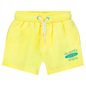 Short de bain en microfibre avec print fantaisie 