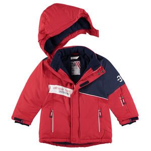 Blouson de ski bicolore doublé polaire avec poches zippées 