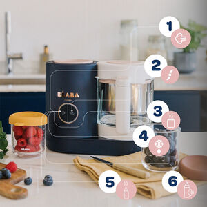 Babycook Néo robot cuiseur bébé 6 en 1 made in France bleu nuit 