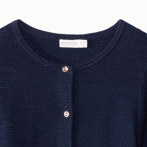 Gilet manches longues en tricot uni fille 