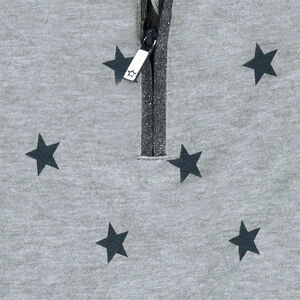 Sweat en molleton forme cape imprimé étoiles 