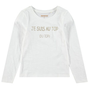 Tee-shirt manches longues en jersey avec message printé 