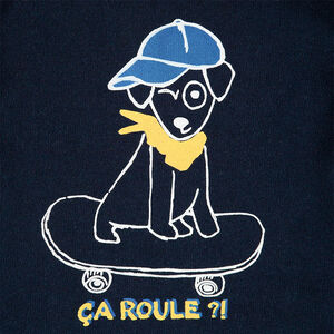 Pull en tricot avec animal printé sur le devant 