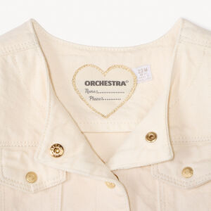 Veste en jean pressionnée pour bébé fille 
