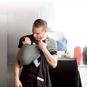 Echarpe de portage sans nœud - Anthracite/Olive 