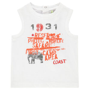 Débardeur uni avec inscriptions printées 