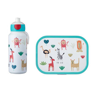 Pack gourde 400ml + lunch box 750ml - Animal Friends 