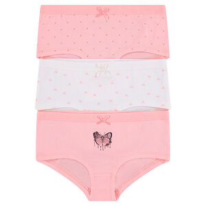 Junior - Lot de 3 shorties en coton assortis 