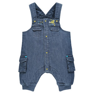 Salopette en jeans Disney avec broderies Roi Lion 