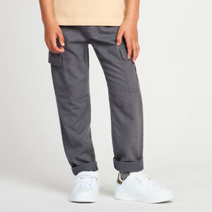 Pantalon cargo en toile unie garçon 