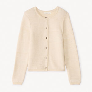 Gilet en tricot fantaisie avec lurex fille 