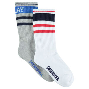 Lot de 2 paires de chaussettes hautes assorties esprit vintage 