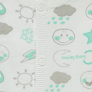 Gilet en tricot doublé jersey motif Smiley 