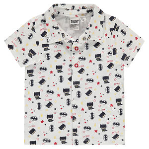 Polo manches courtes en coton imprimé JUSTICE LEAGUE - CHIBI Batman all-over 