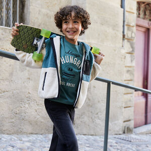 Veste sherpa à capuche garçon 