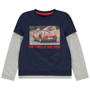 T-shirt manches longues effet 2 en 1 print Cars 
