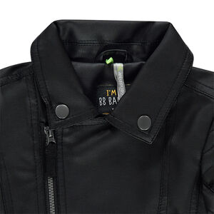 Perfecto en simili cuir avec rivets métallisés et texte printé au dos 