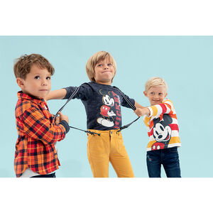 T-shirt manches longues chiné print Mickey Disney 