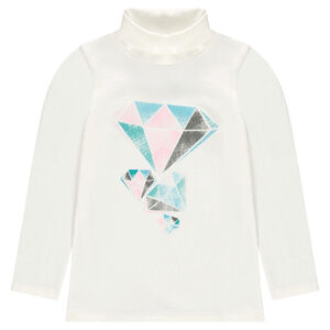 Sous-pull fantaisie à col roulé et print fantaisie 