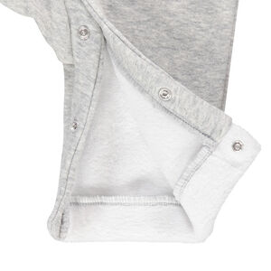 Combinaison longue en maille doublée sherpa avec bandes et poche kangourou 