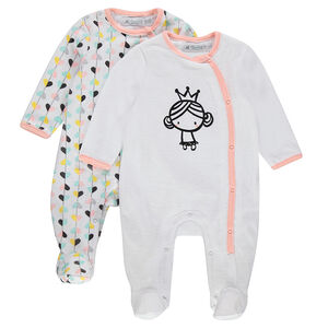 Lot de 2 dors-bien en velours imprimé / printé 