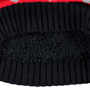 Bonnet en tricot doublé sherpa avec motif vintage jacquard 