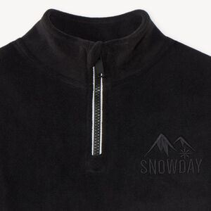 Sweat polaire de ski garçon col montant zippé 