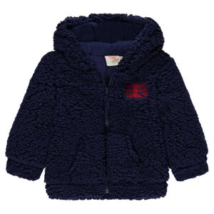 Veste en sherpa à capuche avec oreilles cousues 
