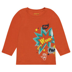 Tee-shirt manches longues en jersey avec print fantaisie 