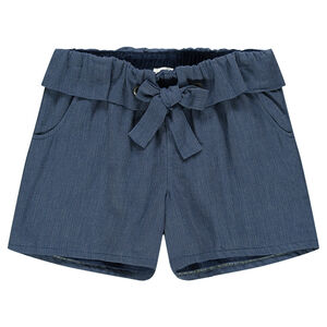Junior - Short en voile de coton avec taille volantée 