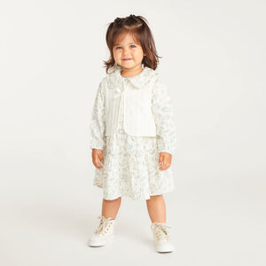 Ensemble 2 pièces bébé fille robe et gilet sans manches 