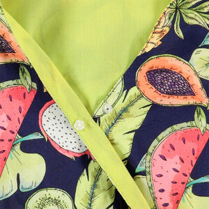 Junior - Robe à manches volantées imprimée fruits all-over 