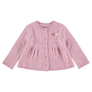 Gilet en tricot chiné avec noeuds en velours 