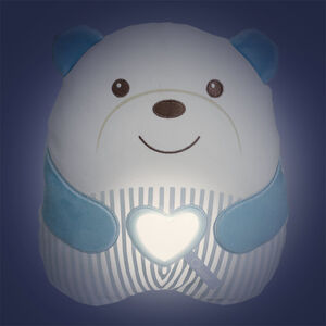 Peluche veilleuse Tendre Ourson Bleu 
