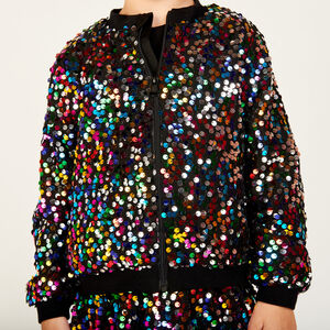 Bombers de fête à sequins multicolores fille 