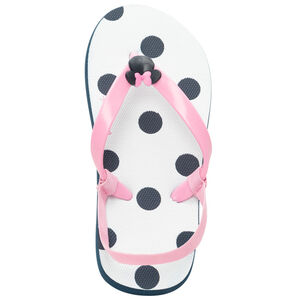 Tongs imprimé pois et badge Minnie Disney fille avec lanière selon l'âge 