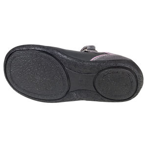 Babies grises en cuir à scratch 