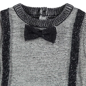 Pull en tricot fantaisie avec noeud papillon cousu 