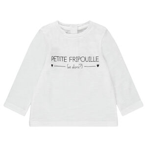 Tee-shirt manches longues en jersey avec message printé 