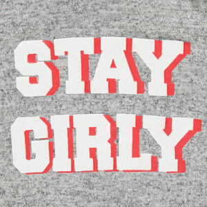 Junior - Tee-shirt manches longues à capuche avec message printé 