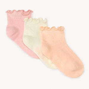Lot de 3 paires de chaussettes ajourées pour bébé fille 