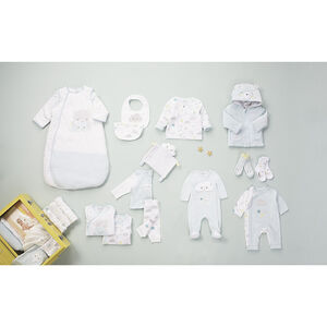 Lot de 3 langes en coton bio à imprimé nuages 