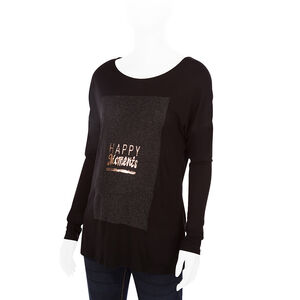 Tee-shirt manches longues de grossesse avec message printé 