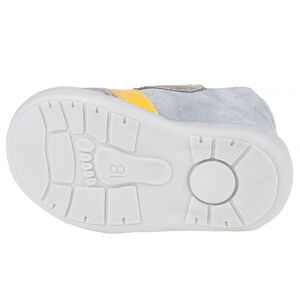 Bottillons en cuir suédé avec large scratch 