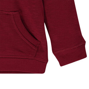 Gilet à capuche en molleton slub zippé 