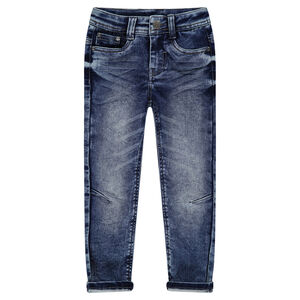 Jeans en molleton effet used 
