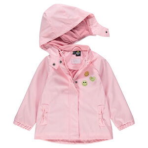 Coupe-vent en gomme doublé jersey avec broderies Smiley  