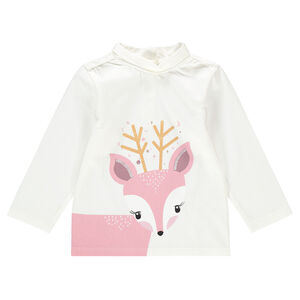 Sous-pull en jersey à col roulé avec motif printé sur le devant 